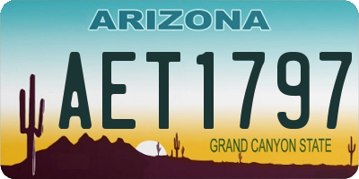 AZ license plate AET1797