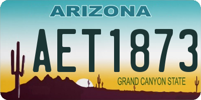 AZ license plate AET1873