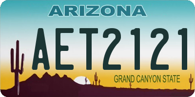 AZ license plate AET2121