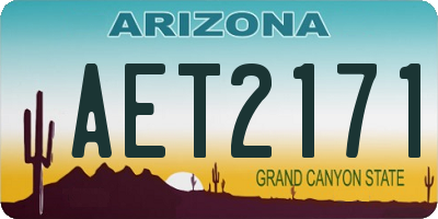 AZ license plate AET2171