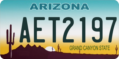 AZ license plate AET2197