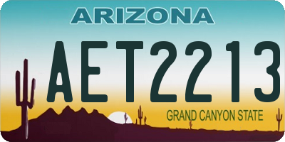 AZ license plate AET2213