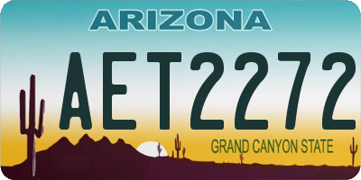 AZ license plate AET2272