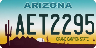 AZ license plate AET2295