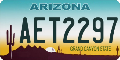 AZ license plate AET2297