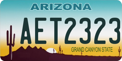 AZ license plate AET2323