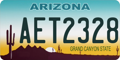 AZ license plate AET2328