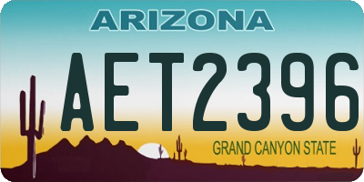 AZ license plate AET2396