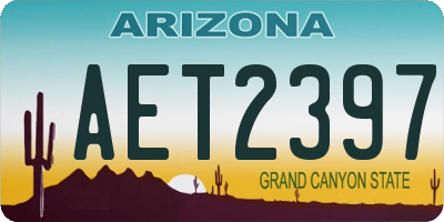 AZ license plate AET2397