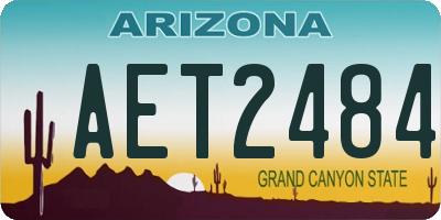 AZ license plate AET2484