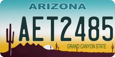 AZ license plate AET2485
