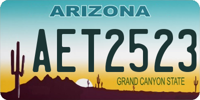 AZ license plate AET2523