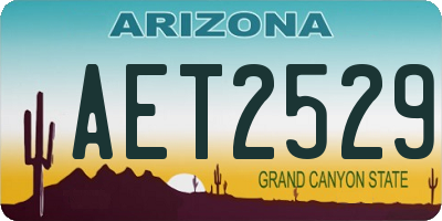 AZ license plate AET2529