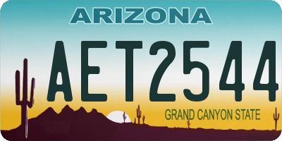 AZ license plate AET2544
