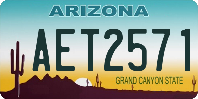 AZ license plate AET2571