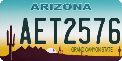 AZ license plate AET2576