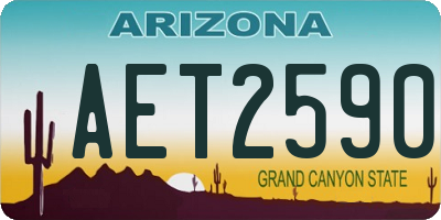 AZ license plate AET2590