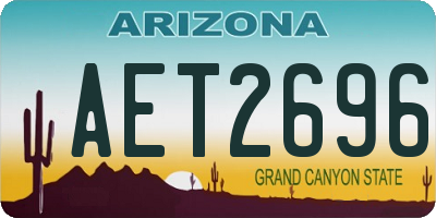 AZ license plate AET2696