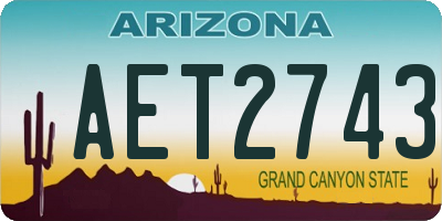 AZ license plate AET2743