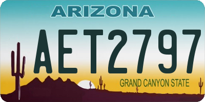 AZ license plate AET2797
