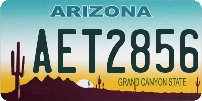 AZ license plate AET2856