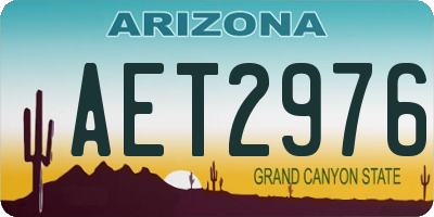 AZ license plate AET2976