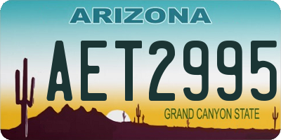 AZ license plate AET2995