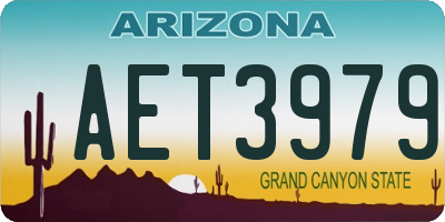 AZ license plate AET3979