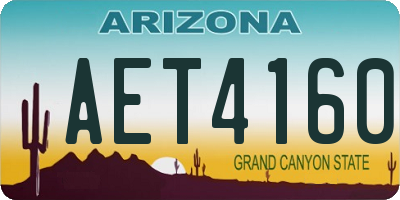 AZ license plate AET4160