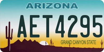 AZ license plate AET4295
