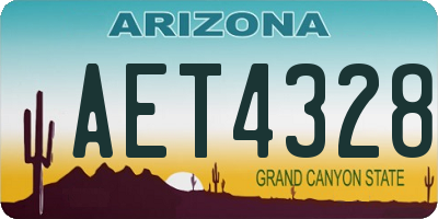AZ license plate AET4328