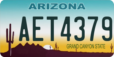 AZ license plate AET4379