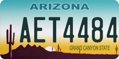 AZ license plate AET4484