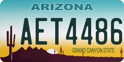 AZ license plate AET4486