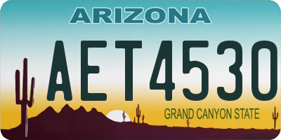 AZ license plate AET4530