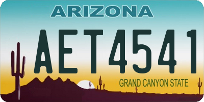 AZ license plate AET4541
