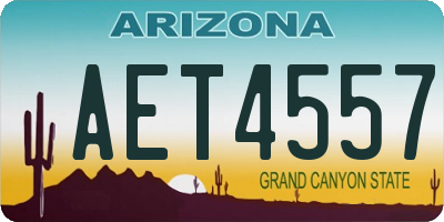 AZ license plate AET4557