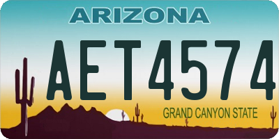 AZ license plate AET4574