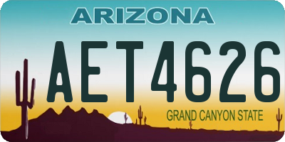 AZ license plate AET4626