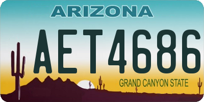 AZ license plate AET4686