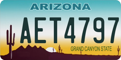 AZ license plate AET4797