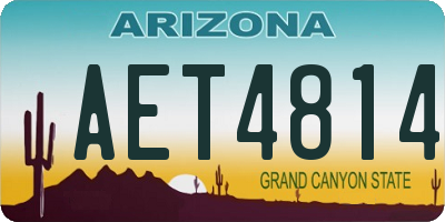 AZ license plate AET4814