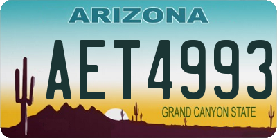 AZ license plate AET4993
