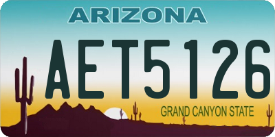 AZ license plate AET5126