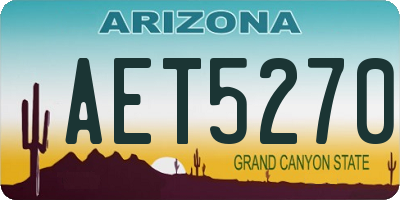 AZ license plate AET5270