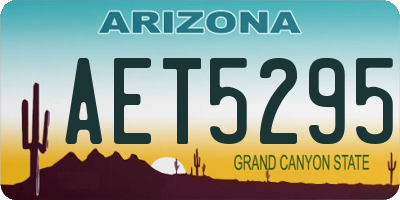 AZ license plate AET5295