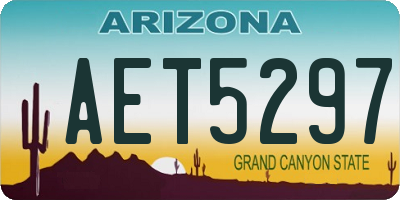 AZ license plate AET5297