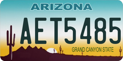 AZ license plate AET5485