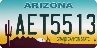 AZ license plate AET5513