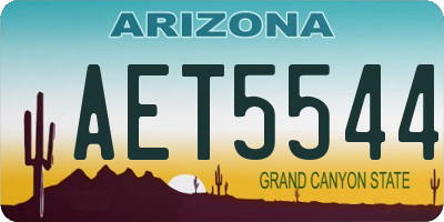 AZ license plate AET5544